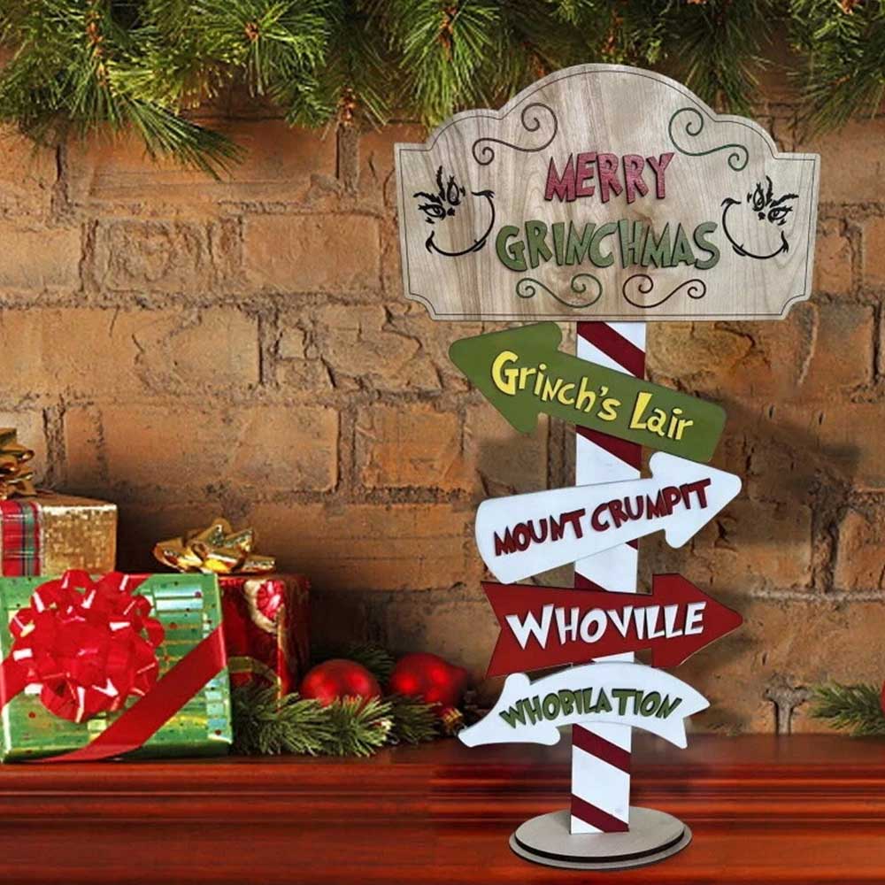 Grinch Whoville Tabletop Decoration - 25cm Festive Christmas Display for Home & Office