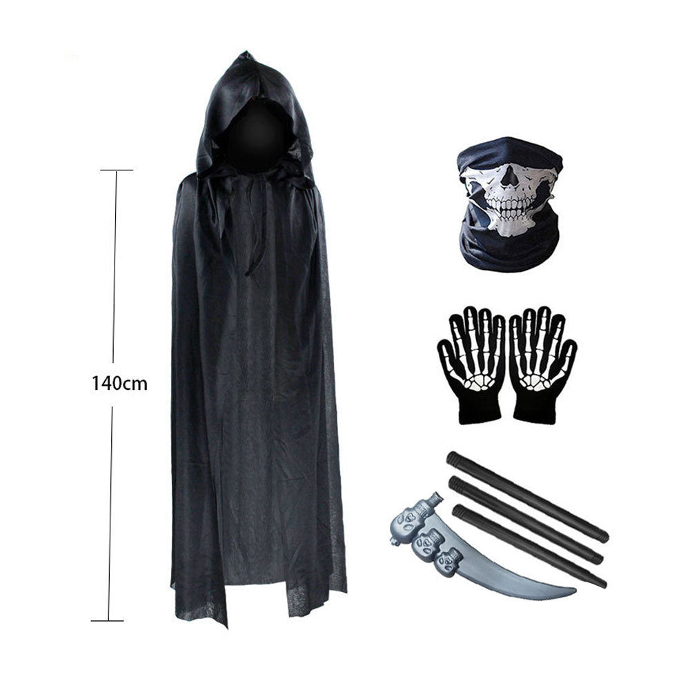 Adult Mens Grim Reaper Phantom Halloween Fancy Dress Costume Death Robe Outfit