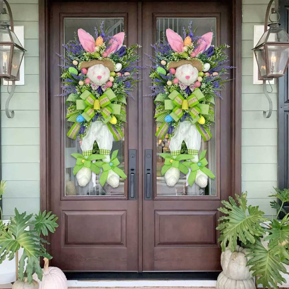 Easter Bunny Rabbit Wreath Decor Front door Party Decor Wedding Decor Spring