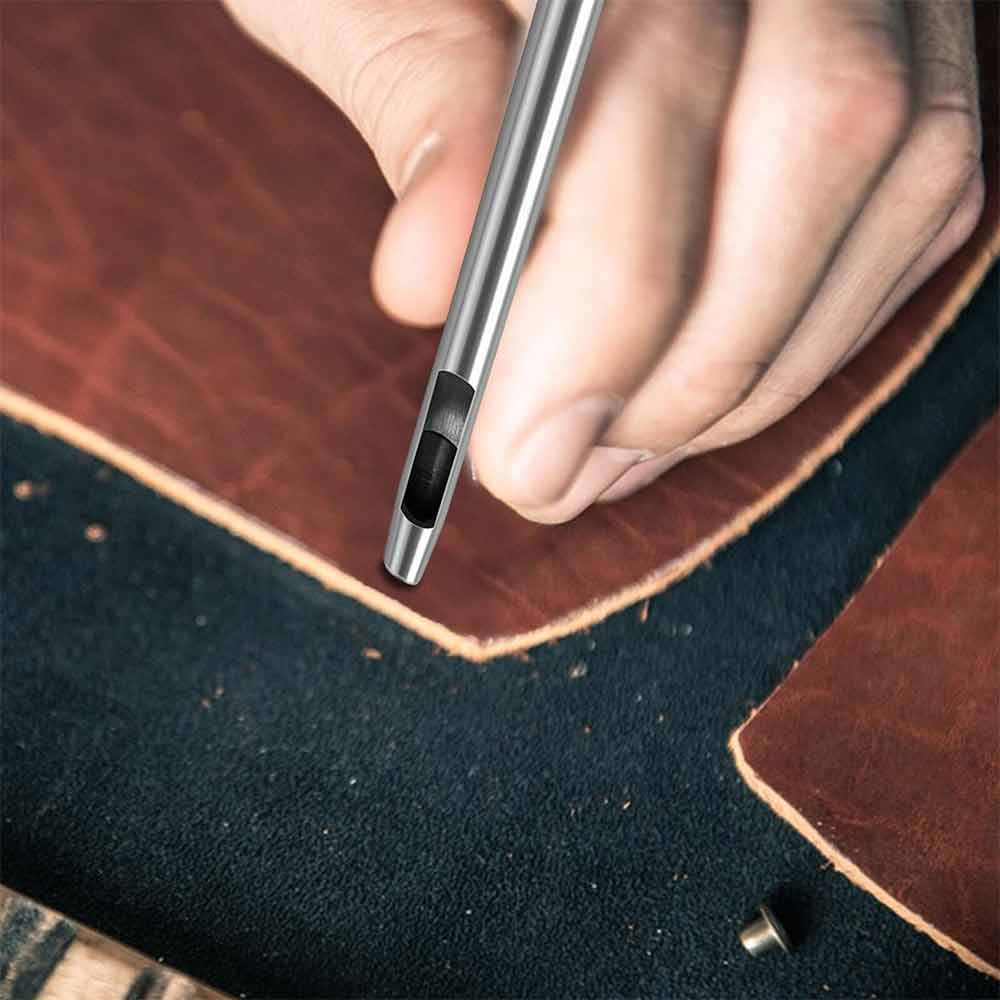 10pcs Heavy Duty Leather Hollow Hole Punch Set DIY Craft Hand Cutter Hole Tool