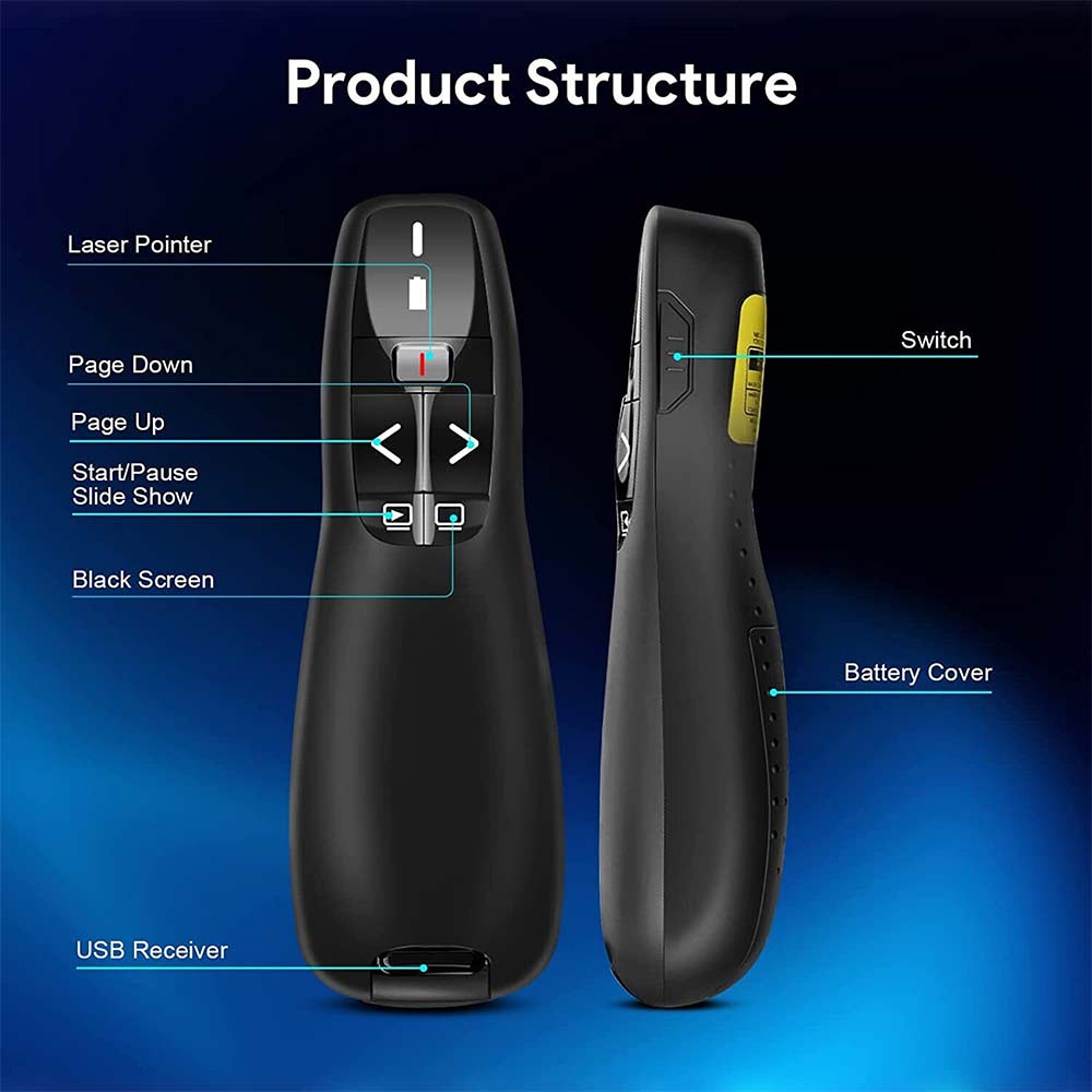 Wireless Presenter,Presentation Remote Control Pen PPT Remote Controller Clicker