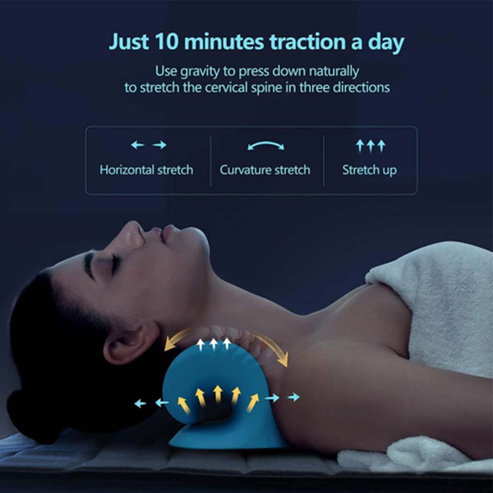 Neck Traction Pillow Cloud Shape Neck Stretcher Cervical Massage Pain Relief