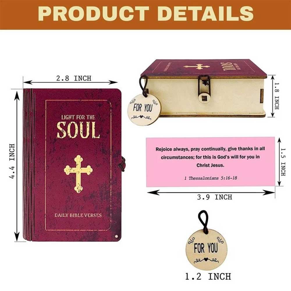 Handcrafted Wooden Scripture Box with 150 Daily Bible Verse Cards - Themed Color-Coded Encouragement Set