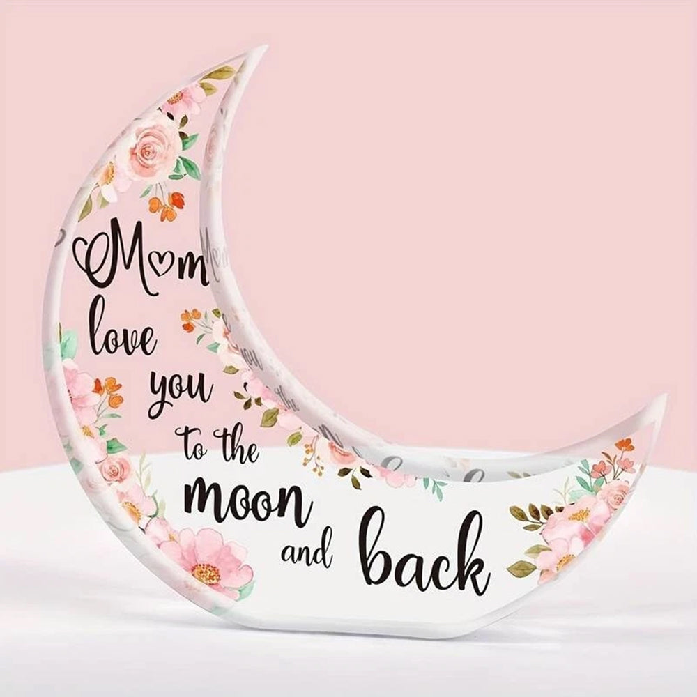 Mother's Love Moon Puzzle Acrylic Plaque - Heartfelt Gift for Mum on Christmas & Mother's Day
