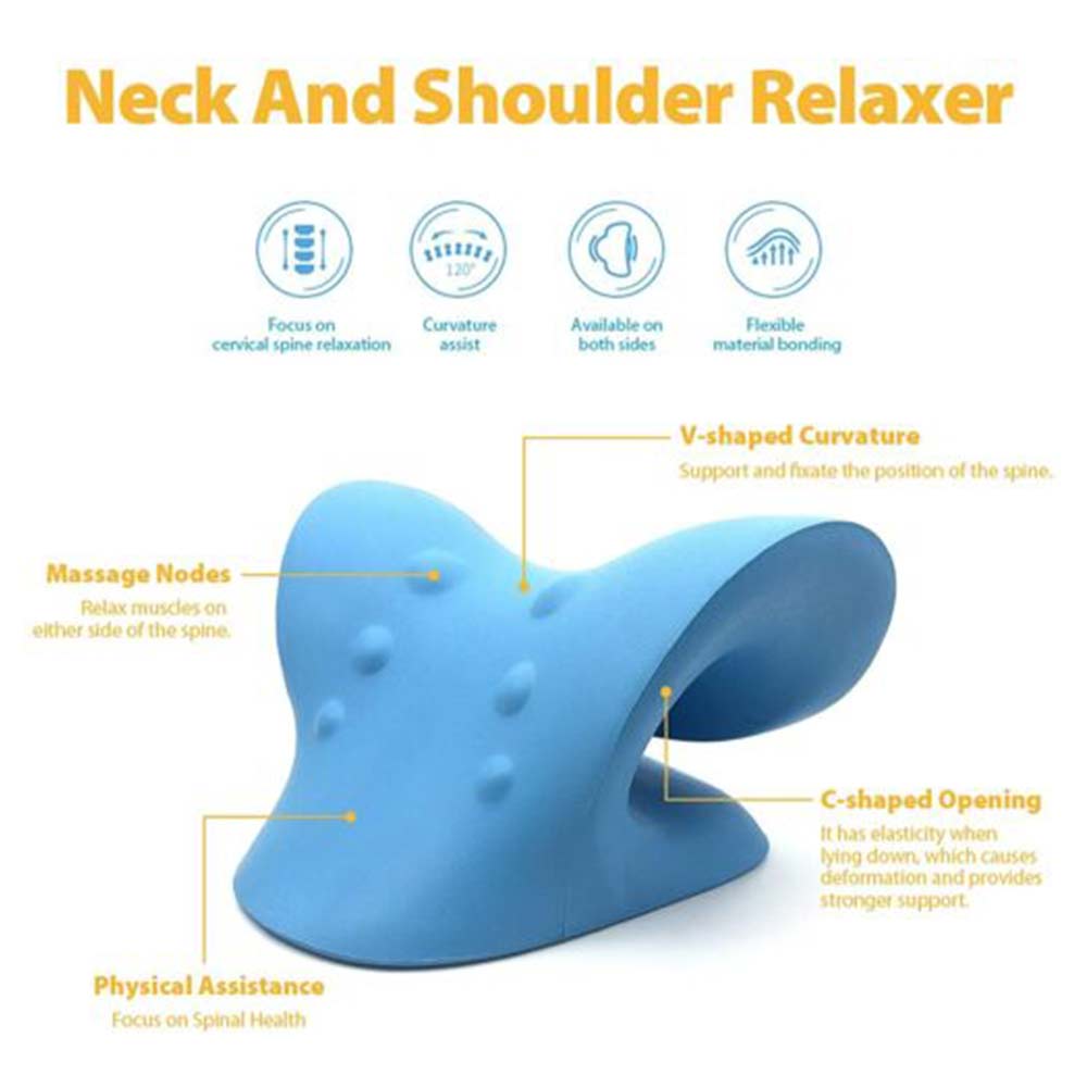 Neck Traction Pillow Cloud Shape Neck Stretcher Cervical Massage Pain Relief