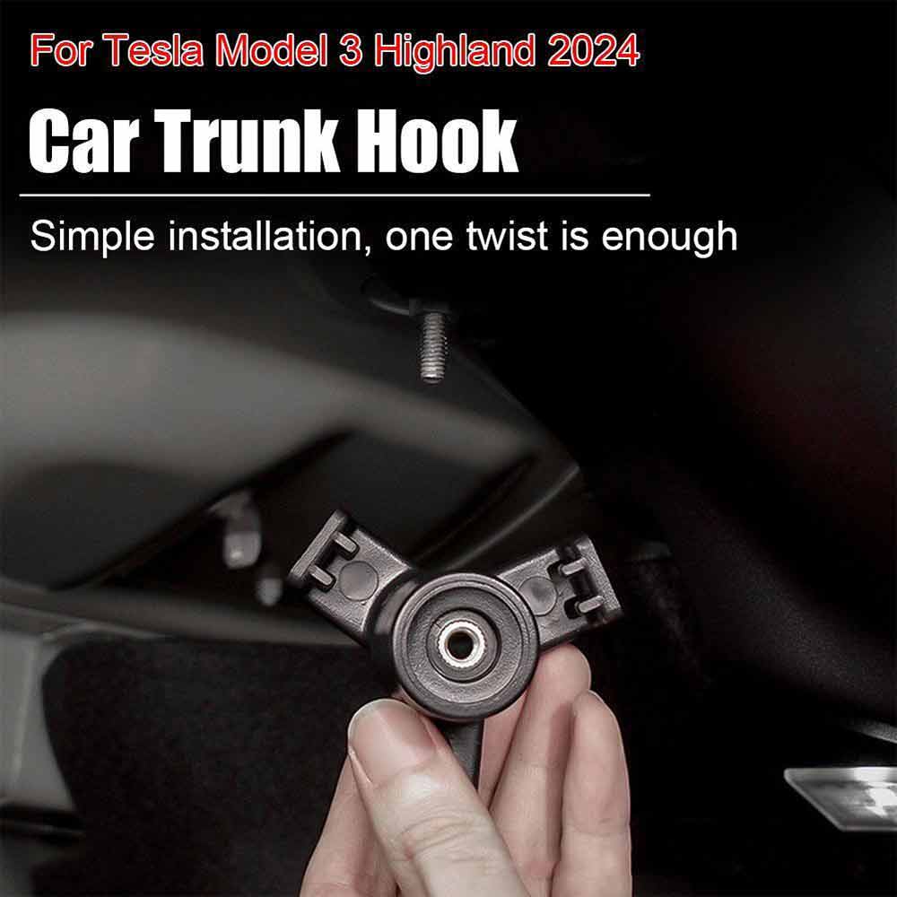 Trunk Hook Car Pendant Grocery Bag Hook For Tesla-Model 3/Y Highland 2024 New P7