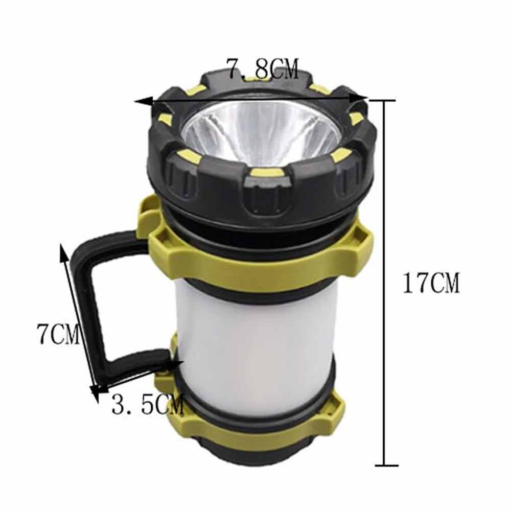 LED Camping Lantern & Power Bank – Rechargeable Tent Light, 6 Modes