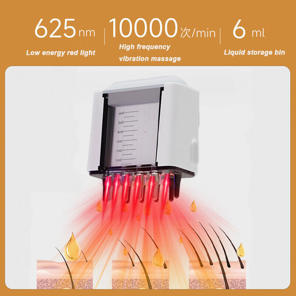 Hair Oil Applicator Red Light Electric Scalp Massager Vibration Hair Growth Hot