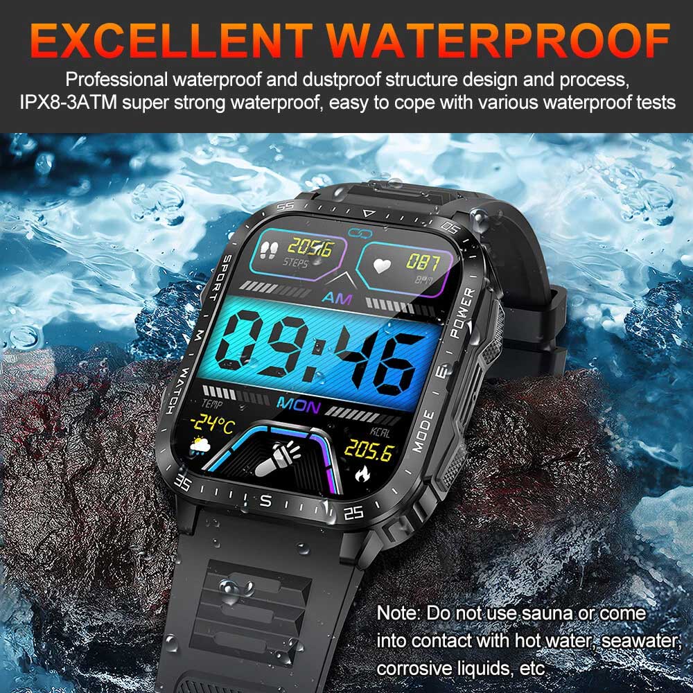 2025 Smart Watch for Men Women Waterproof Smartwatch Heart Rate Fitness Tracker