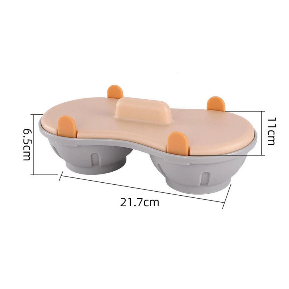 Microwave Double Cup Eggs Poacher Cookware Cooker Egg Boiler Steamer Maker Poach