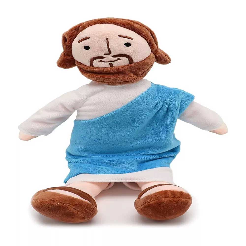Jesus Plush Doll - Religious Stuffed Toy for Kids, Easter Gift, Christening Present