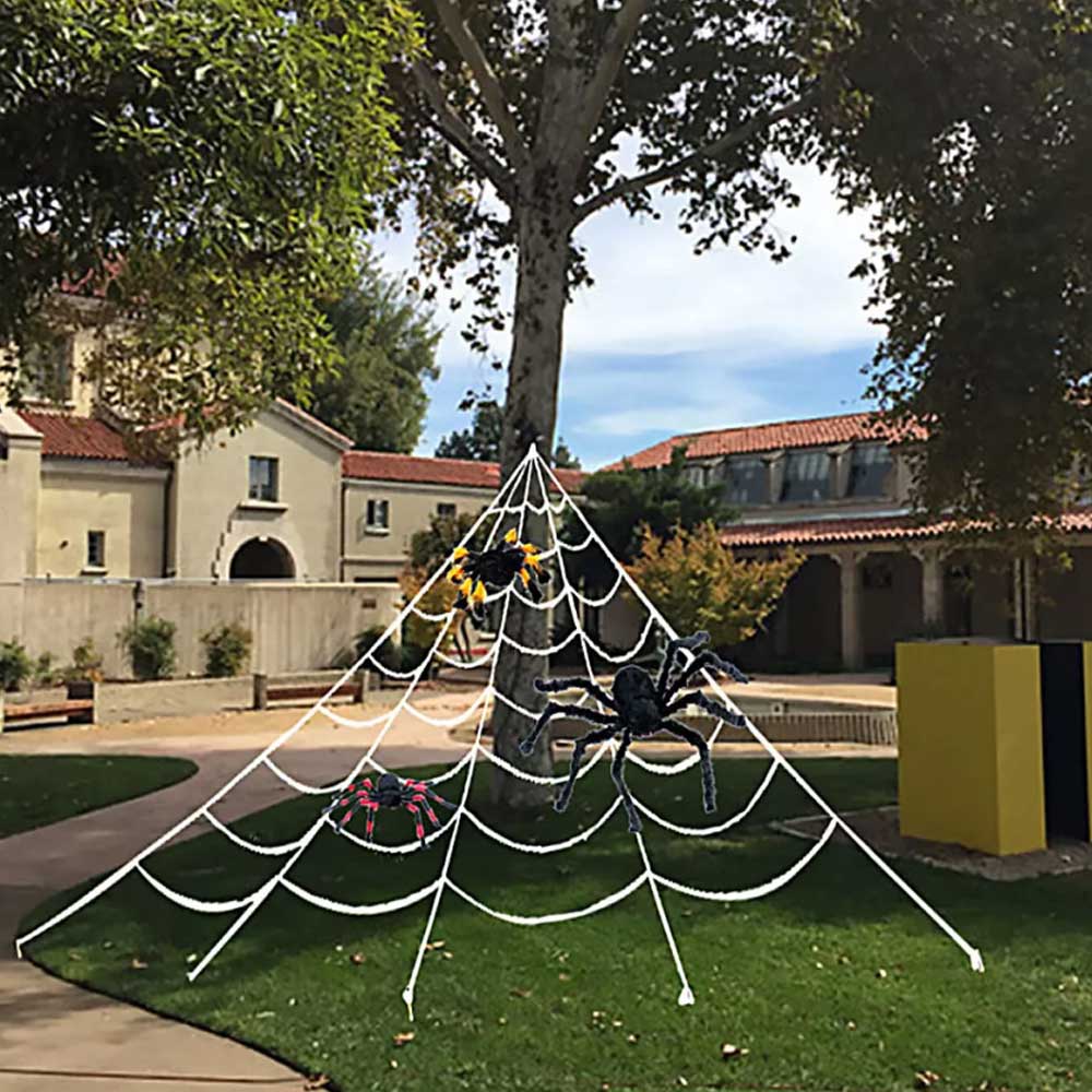 5M Giant Spider Web Halloween Decoration Haunted House Prop Indoor Outdoor Party
