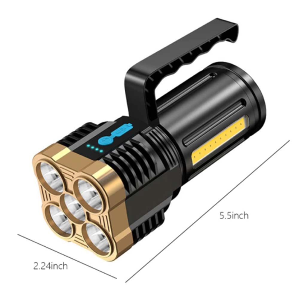 Rechargeable Portable LED COB Torchlight SPOTLIGHT Waterproof Torch Light