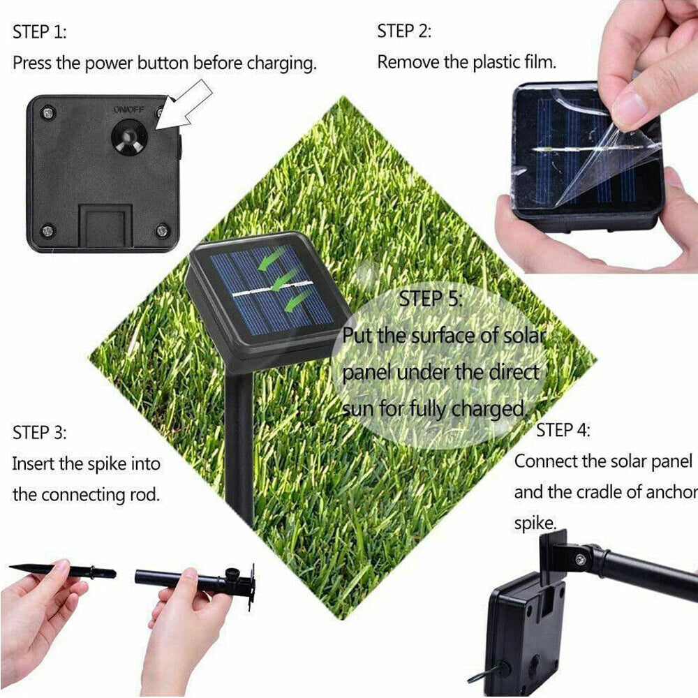 4 Paw Print Solar Outdoor Lights Cat Puppy Animal Garden Lights Path Patio Yard Paw lamp