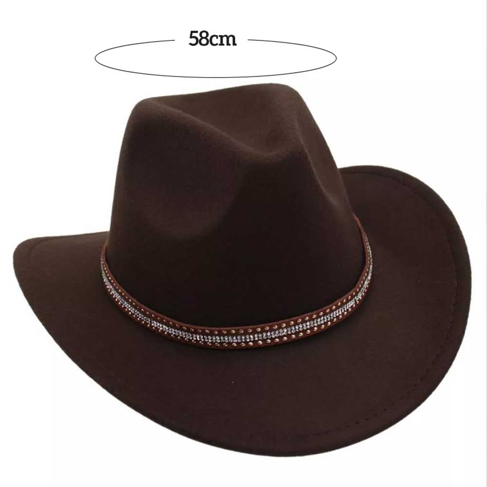 Western Cowboy Hat Women Men Wild-West Hats Cowgirl Cowboy Wide Brim Cap Hat