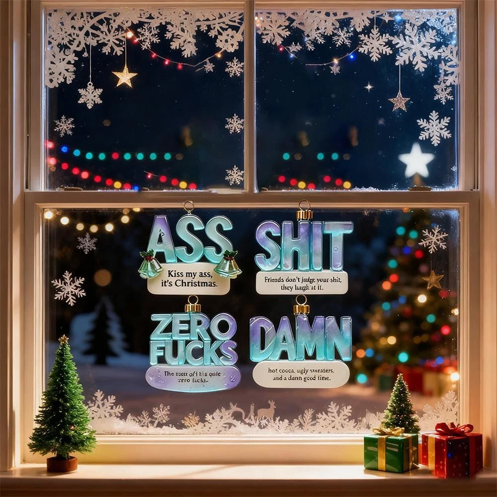 2D Adult Humour Acrylic Sea Glass Advent Calendar - 24 Days of Funny & Cheeky Holiday Surprises