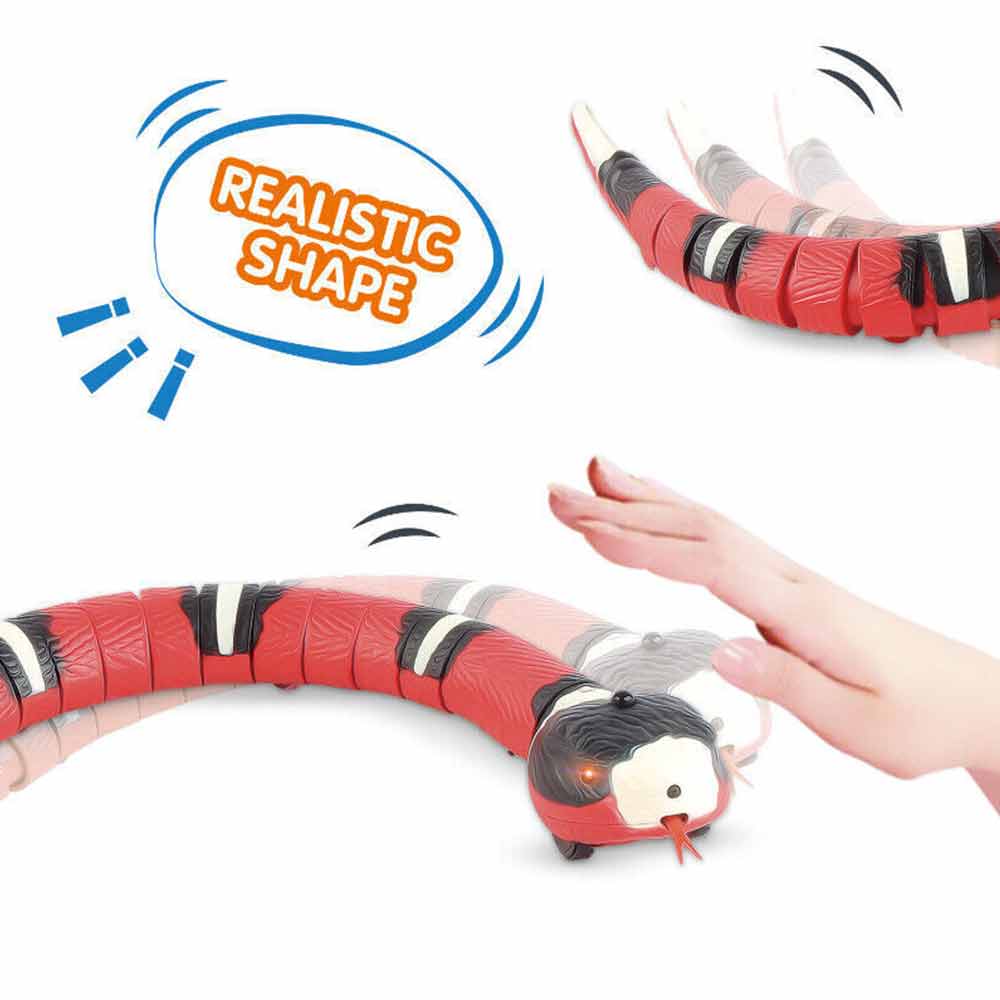 Smart Sensing Snake Toys Pet Cat Toy Cats USB Charging Electron Interactive Toy