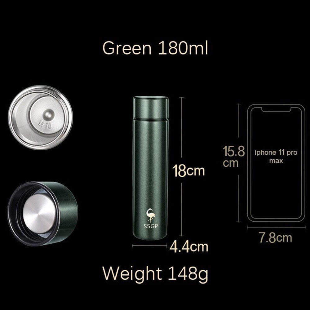 Thermos Water Bottle Mini Coffee Mug Vacuum Insulated for Hot Cold Drinks Office