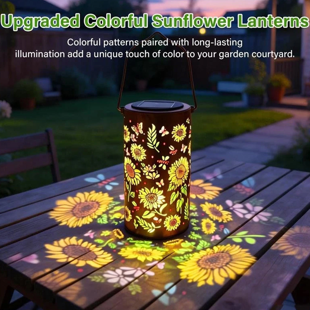 Sunflower Solar Lantern – Outdoor Waterproof Hanging Light for Garden, Yard & Patio