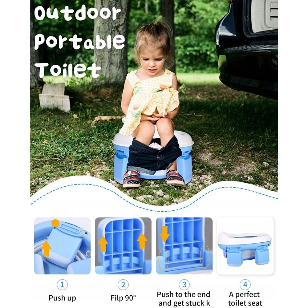 Travel Potty - Reusable Portable Folding Potty for boys and girls Outdoor Camping