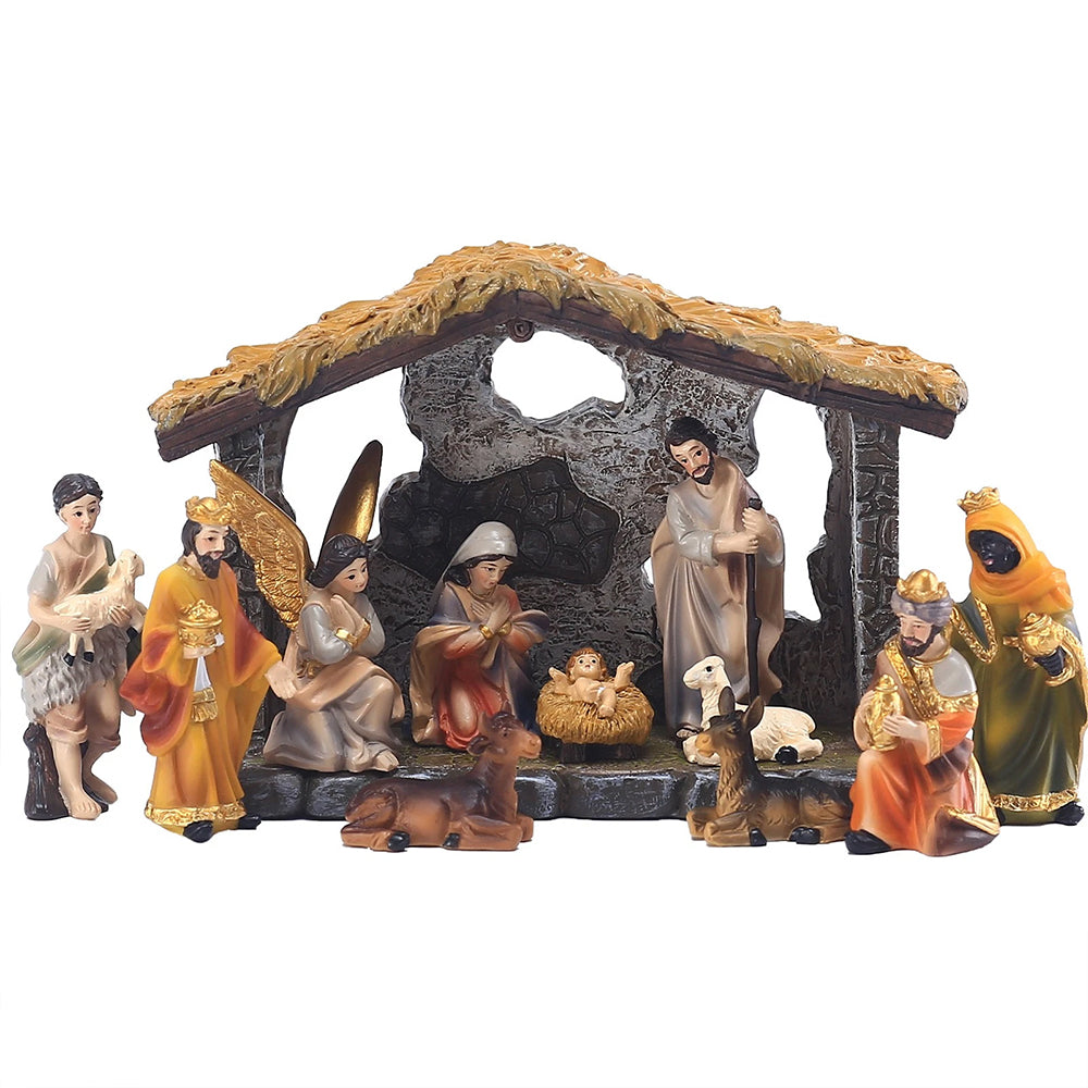 3D Nativity Set – Resin Manger Scene Ornament for Christmas Display & Gift Giving