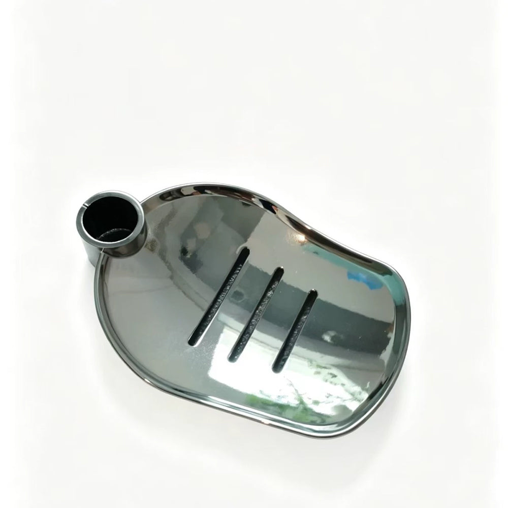 Adjustable Rail Soap Dish – Leaf Shape ABS Tray for Shower Rods