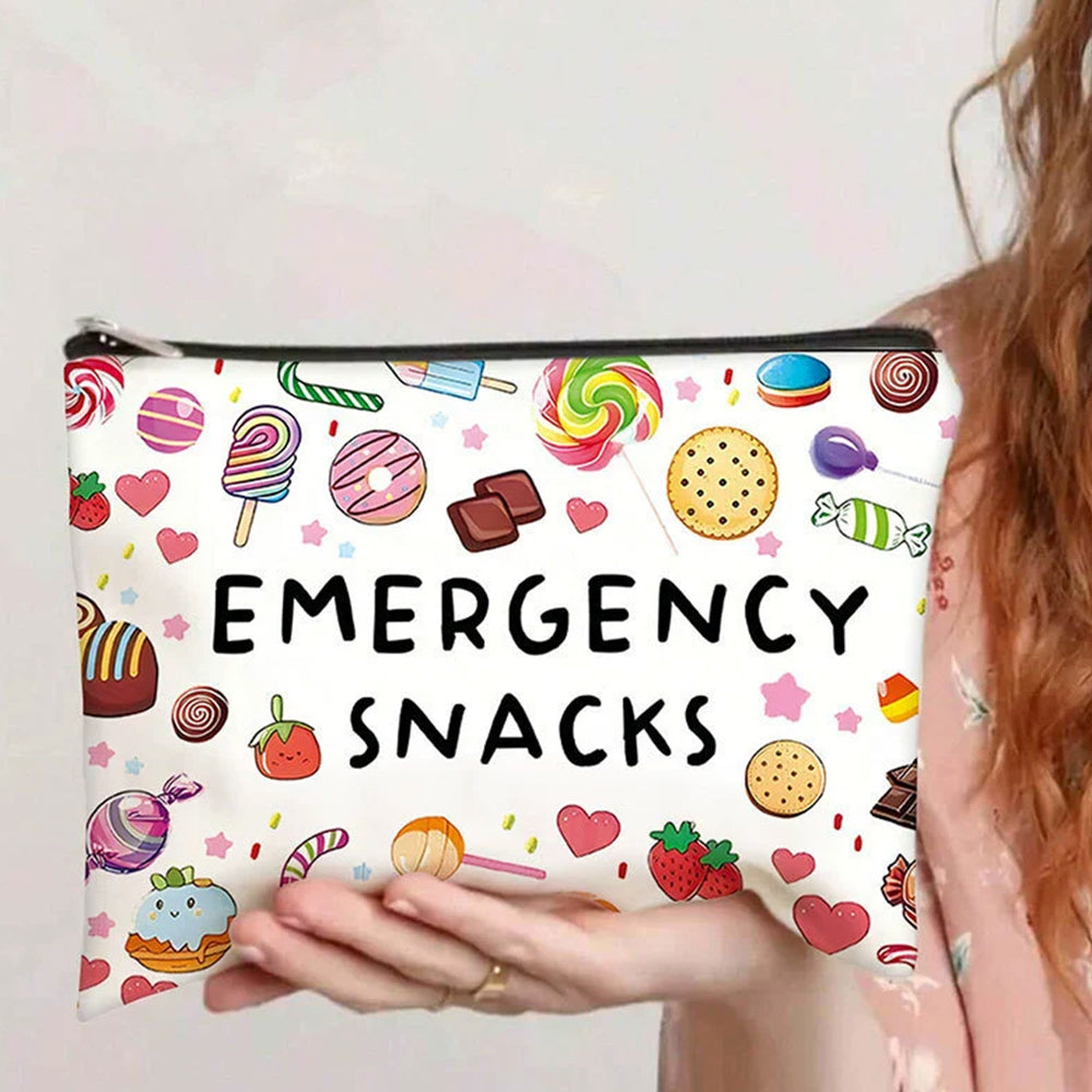 Emergency Snack Storage Bag – Portable Canvas Pouch with Zip Fastening for Hiking, Travel & Daily Organizing