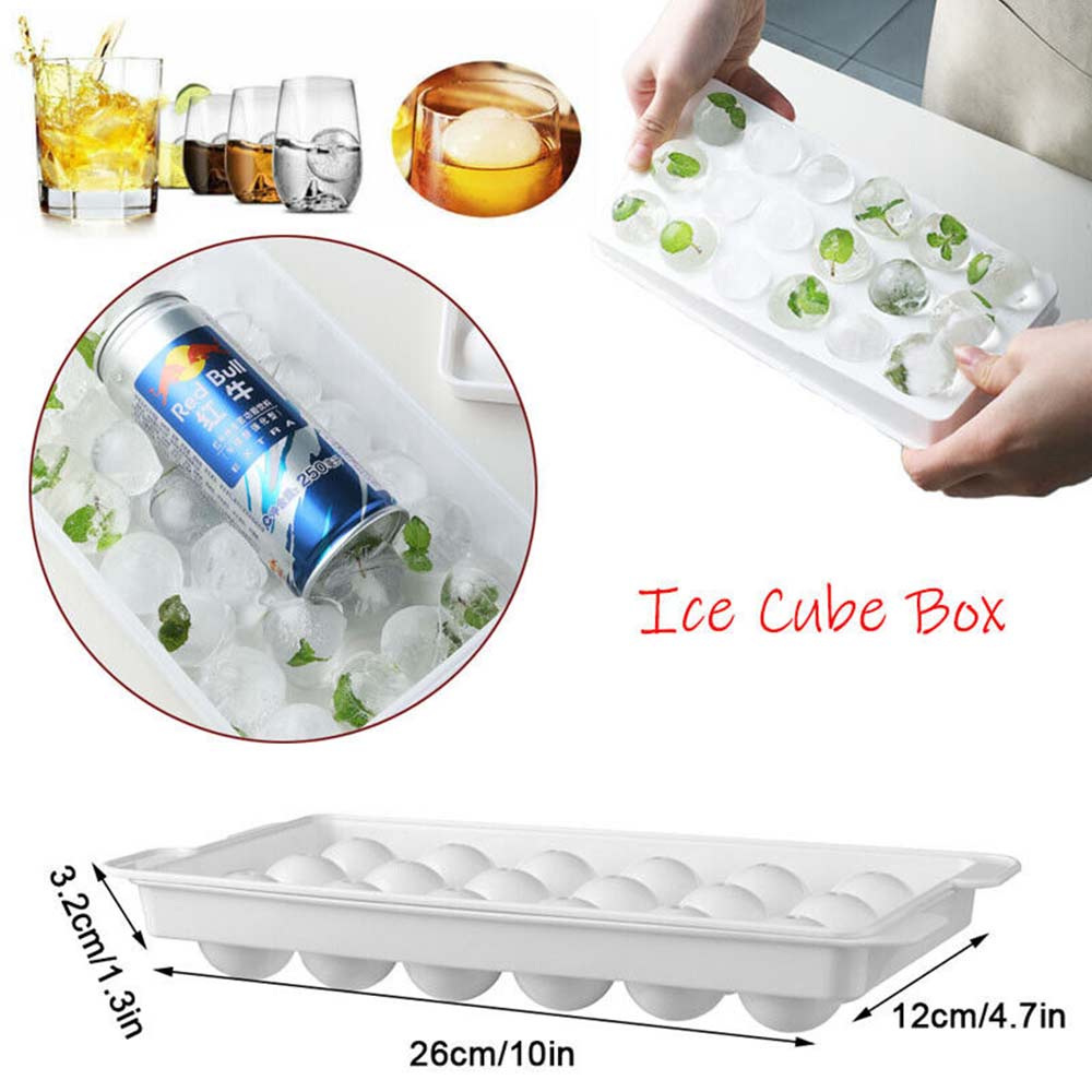 18Grids Ball Maker Big PP Mold Sphere Whiskey Round Mould DIY Large Ice CubeTray
