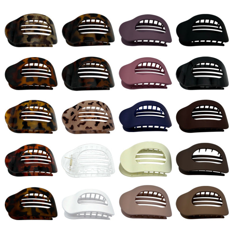 Set Flat Oval Hair Claw for thick Hair Clip For Women Girls Accessories