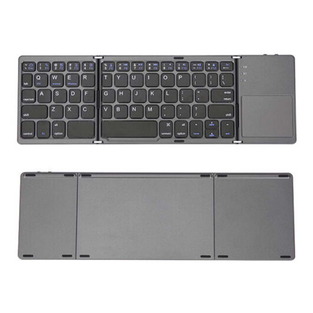 Bluetooth Wireless Keyboard Threefold Touchpad for iPad iPhone Android Windows
