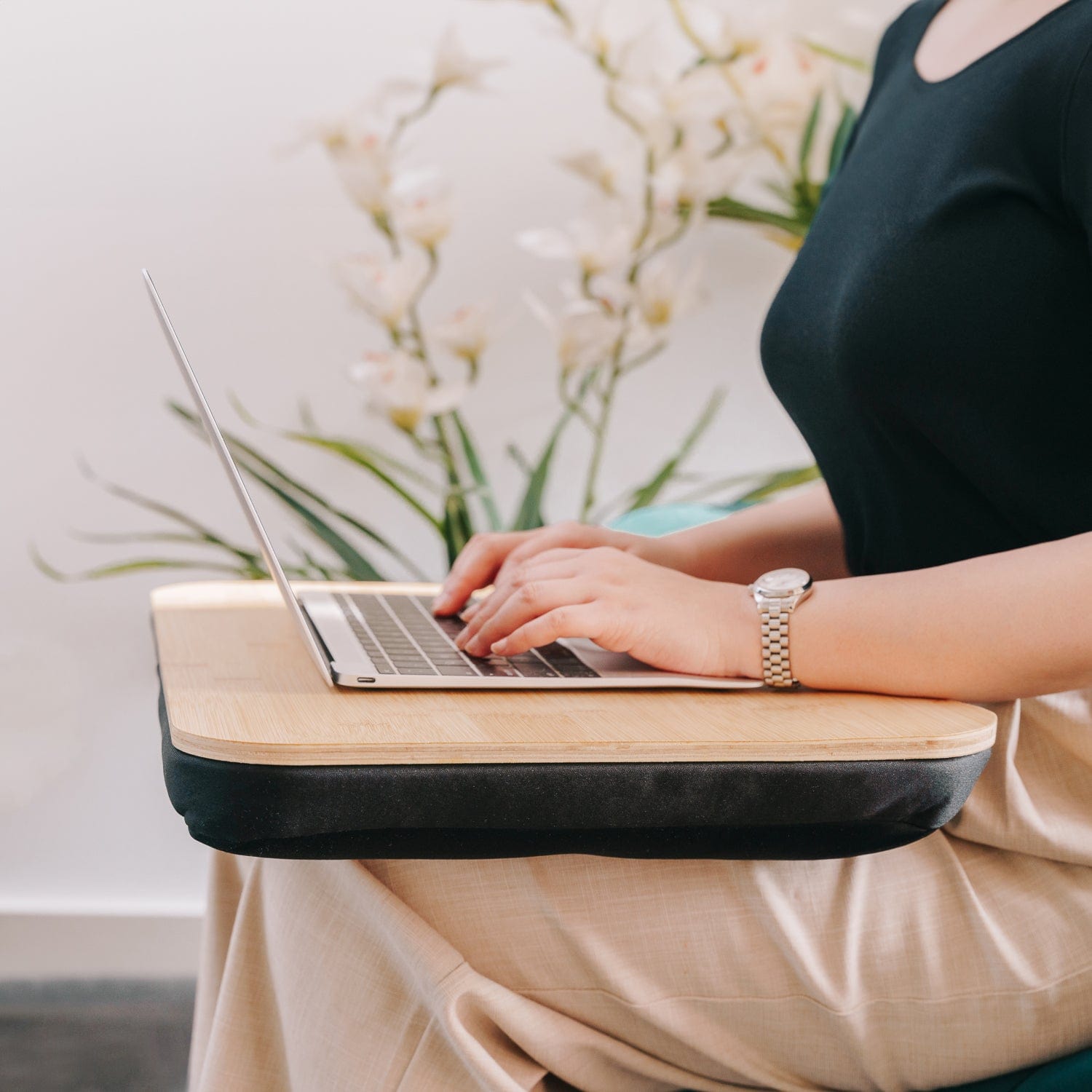 Portable Bamboo Laptop PC Table Lap Tray Workstation