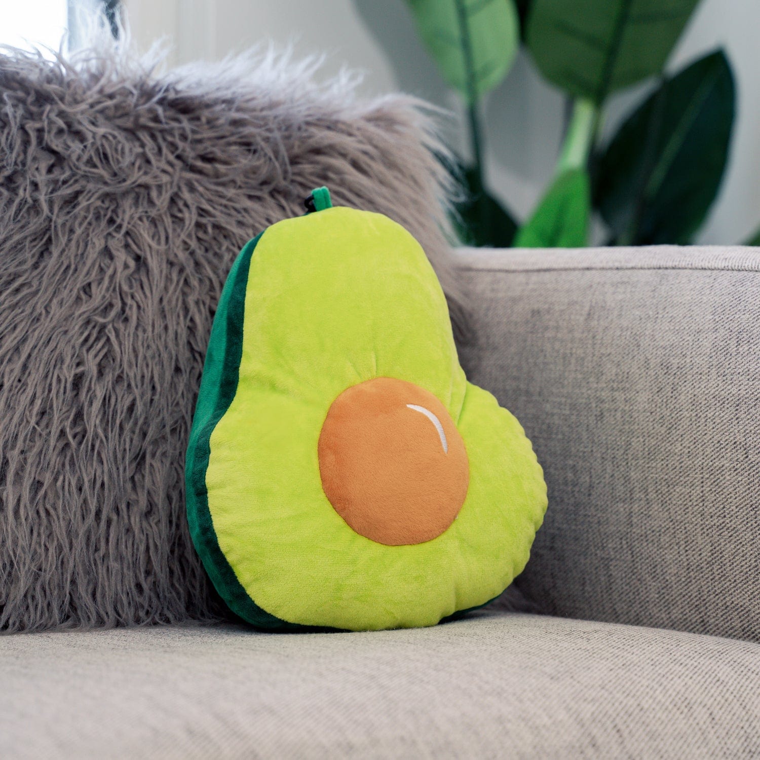 Two-Way Reversible Microfibre Travel Pillow-Avocado