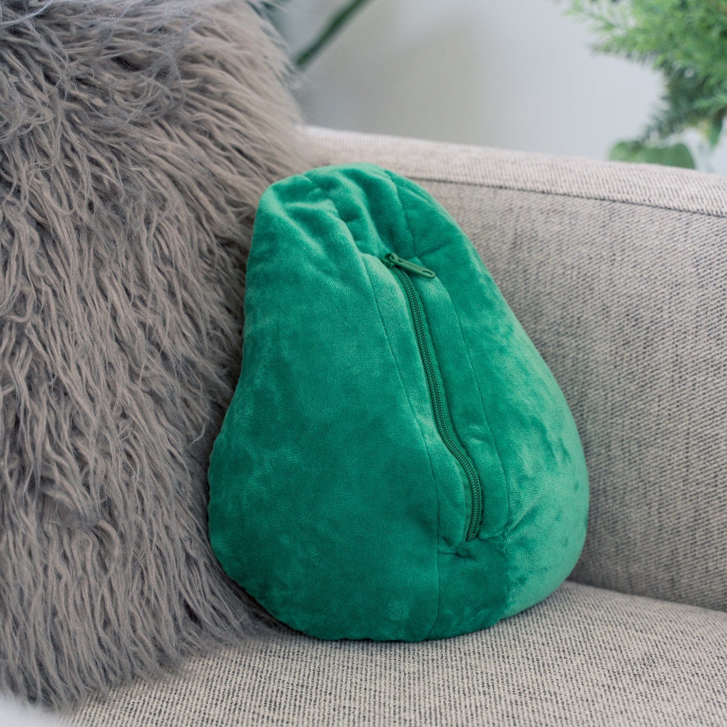 Two-Way Reversible Microfibre Travel Pillow-Avocado