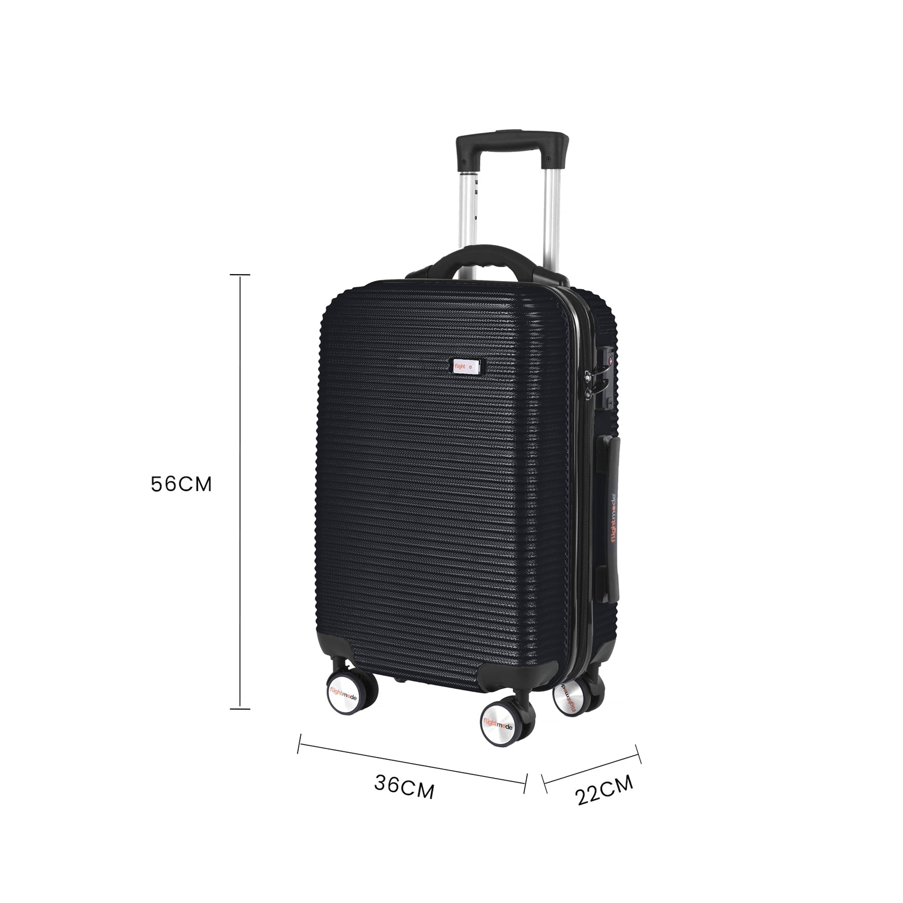 20" Digital Weighing Scale and USB Charging Port Lightweight Carry-on Luggage Suitcase Black