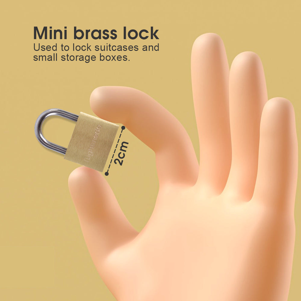 2 Pcs Flightmode Brass Padlock