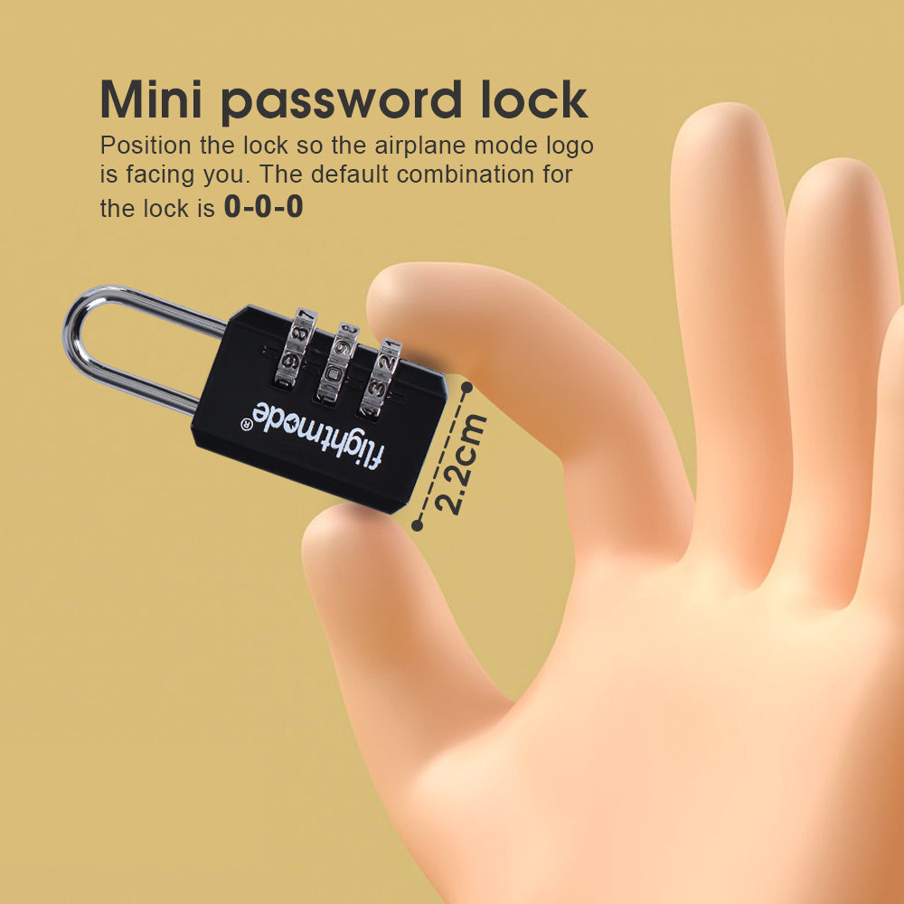 2 Pcs Combination 3 Dial Smooth Padlocks