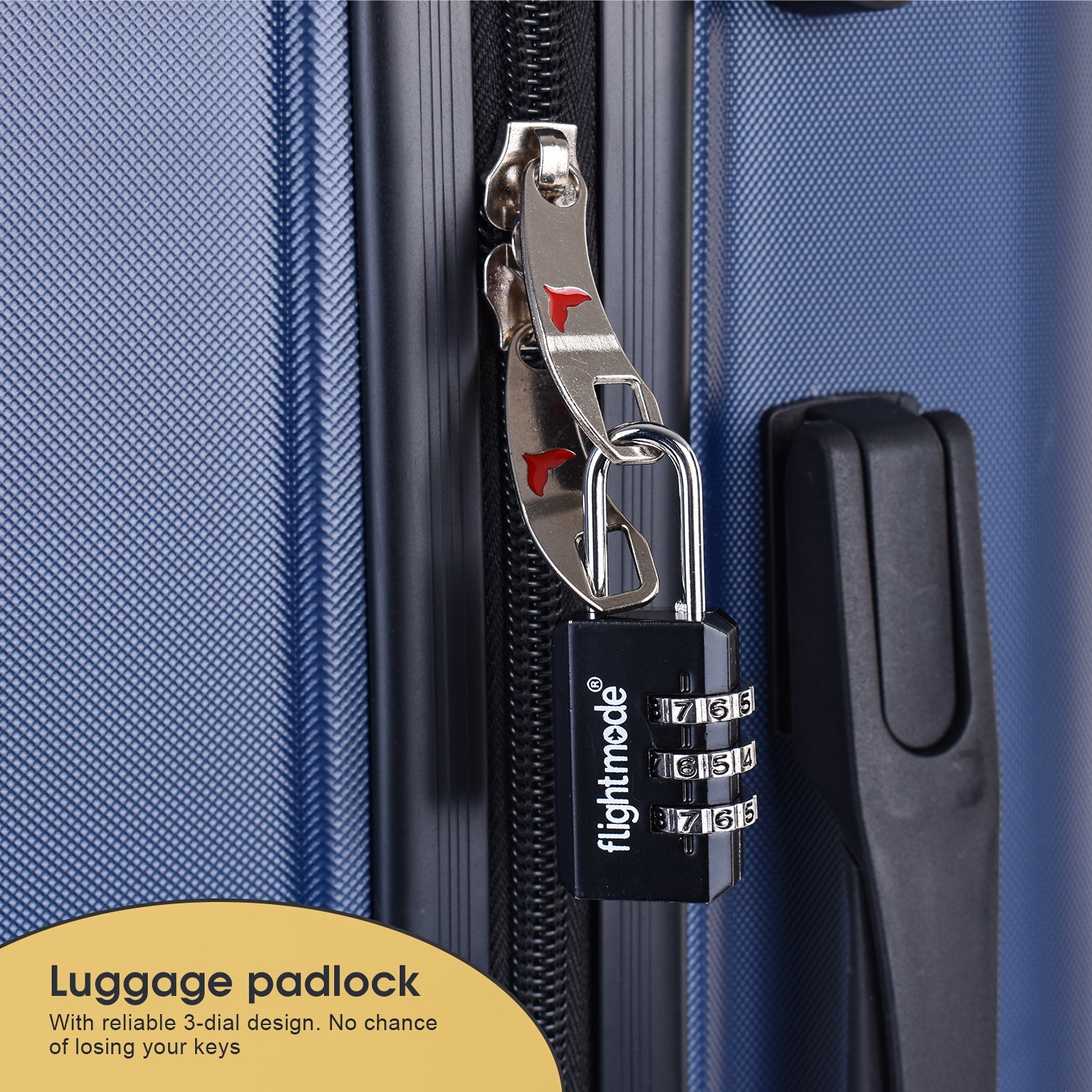 2 Pcs Combination 3 Dial Smooth Padlocks