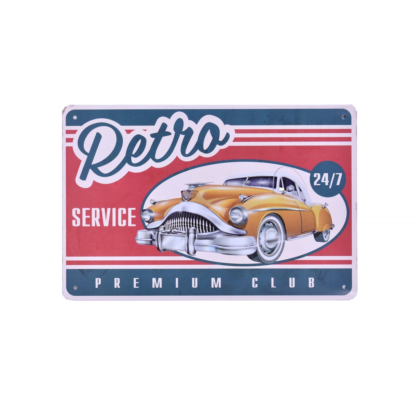 2 pc Vintage Rustic Look Metal Tin Signs 30 x 20cm