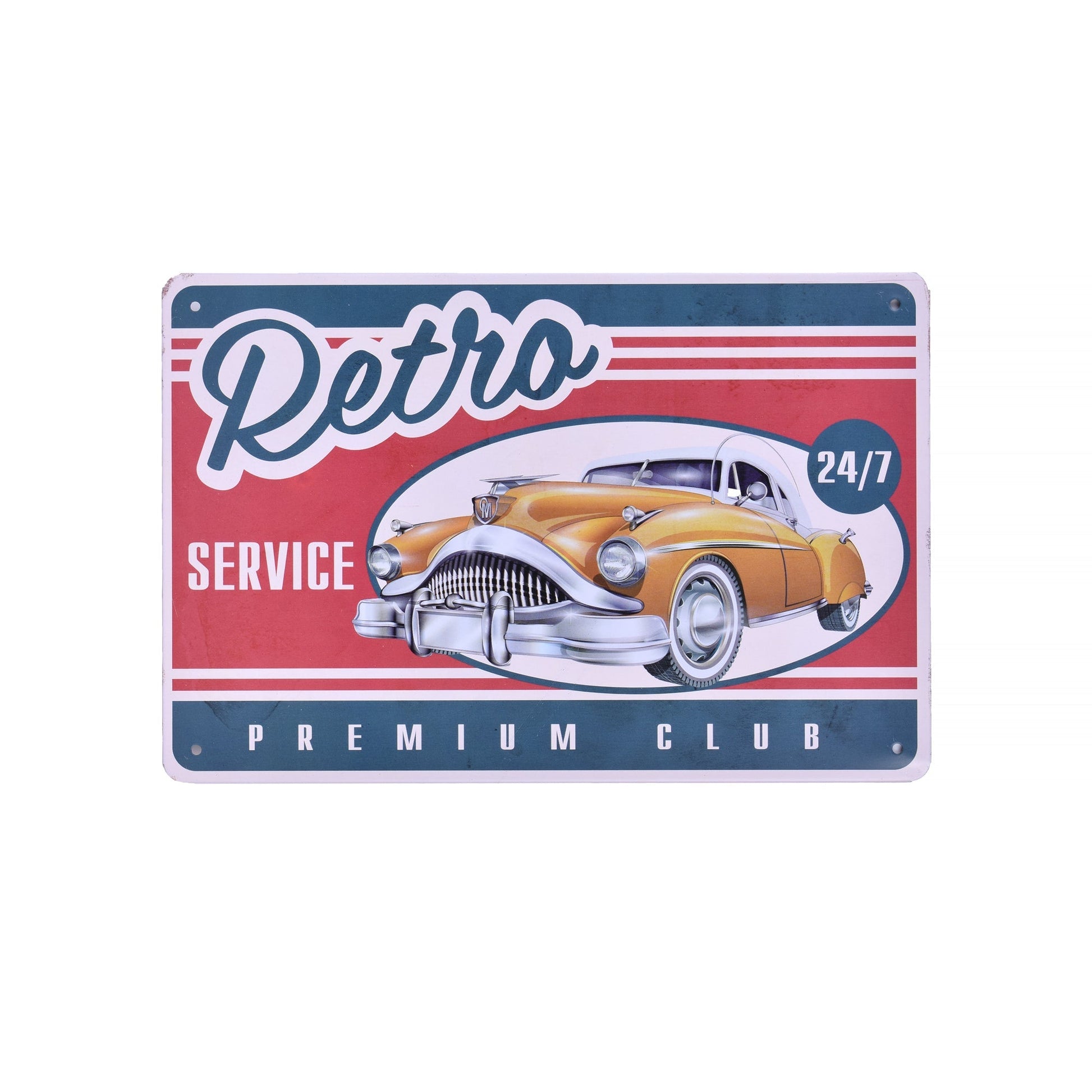 2 pc Vintage Rustic Look Metal Tin Signs 30 x 20cm