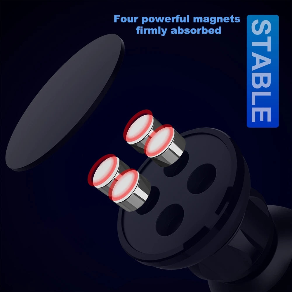 Round Car Magnetic Vent Mount Hook Design Compatible with Magsafe Black