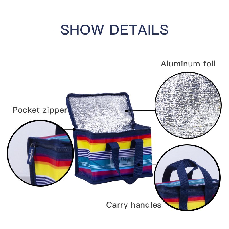 Food Safe Insulated Kids Lunch Box Cooler - Rainbow