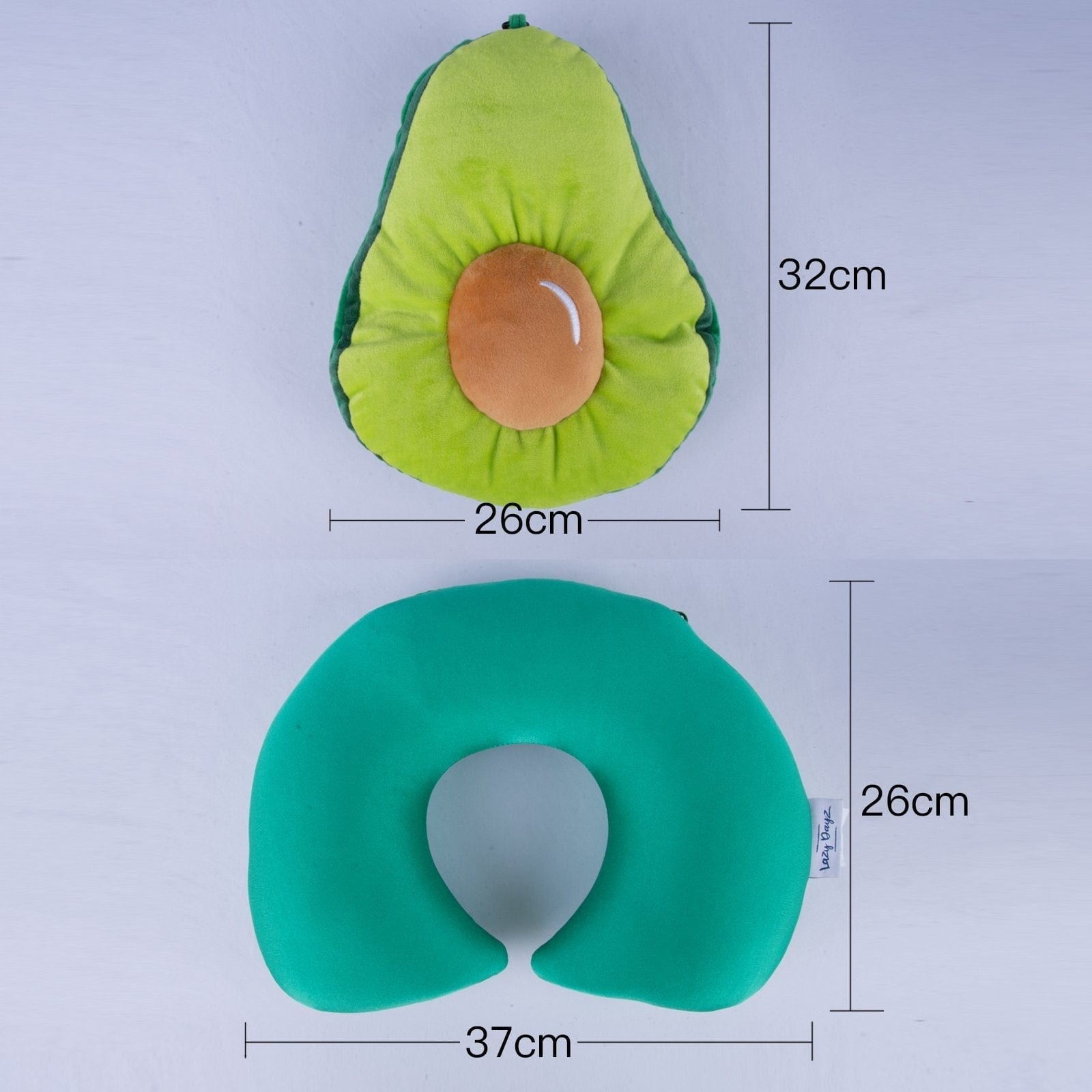 Two-Way Reversible Microfibre Travel Pillow-Avocado