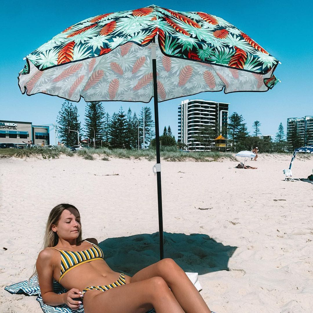 Lazy Dayz 1.8m Tiltable Beach Umbrella with Carry Bag - Mossman
