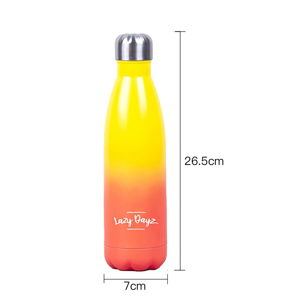 500ml Double Wall Stainless Steel Daily Drink Bottle - Yellow