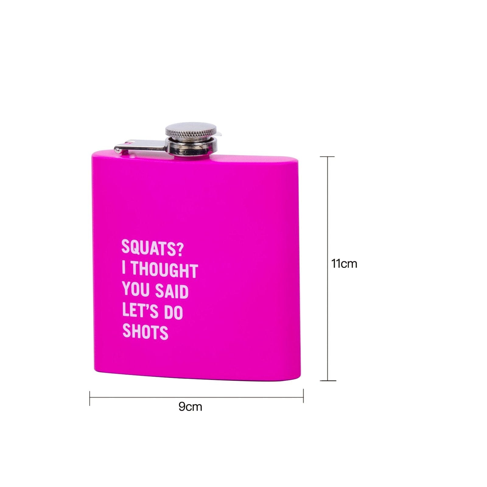 2 Pcs Stainless Steel Hip Flask (175 ml Each) – Funny Quotes, 4 Super‑Bright Colours