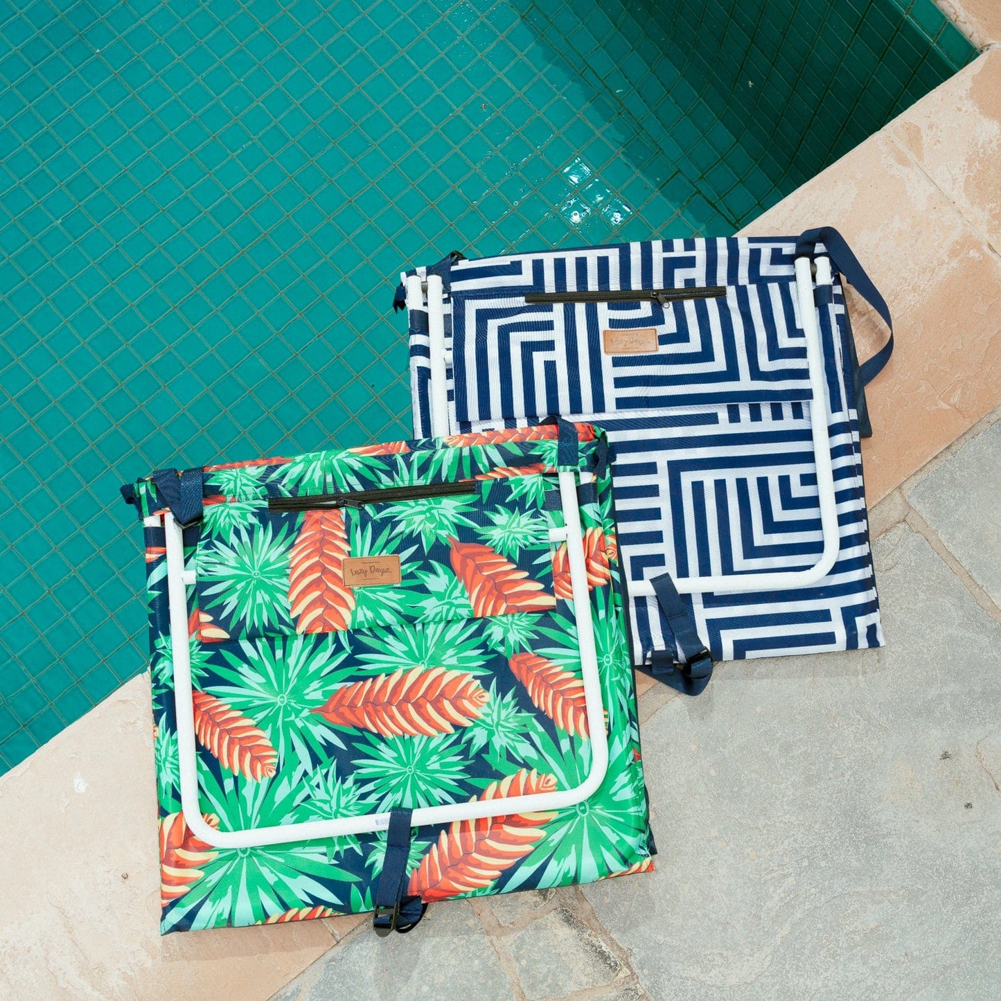 Lazy Dayz Fold Up Beach Lounger - Mossman