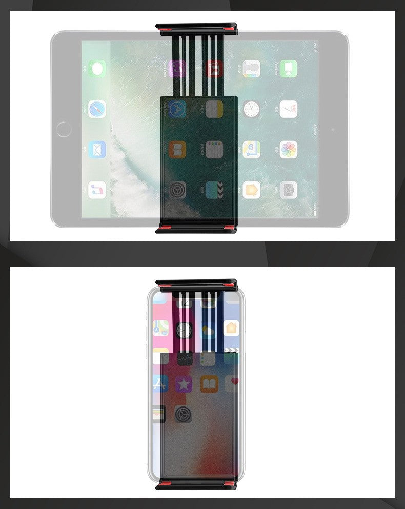 Tablet Floor Stand Holder Mount with Adjustable Height for iPad/iPhone 4.5"-12.9" Devices (Black)