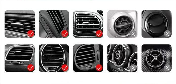 USP 2 in 1 Gravity-Activated Car Phone Holder （Air Vent Hook  & Dash Mount）