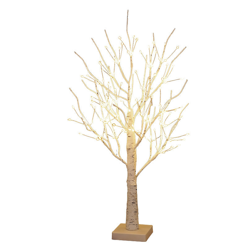 60CM Birch Tree Artificial Tree Christmas Decor 144 LED Warm White Lights Desktop Dinner Lamp