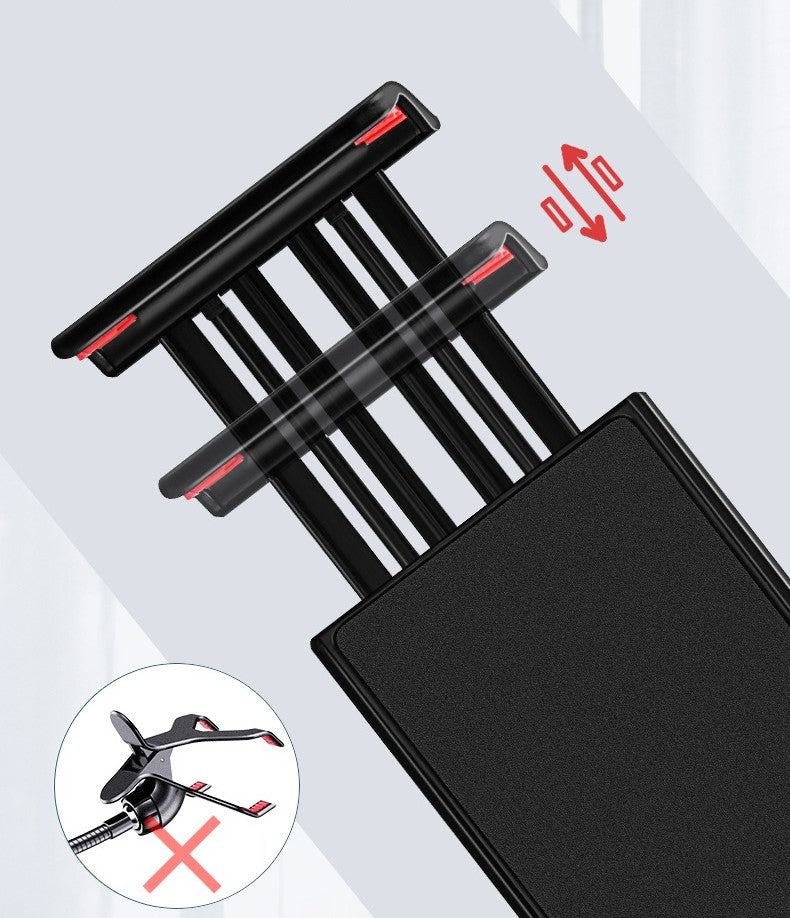 Tablet Floor Stand Holder Mount with Adjustable Height for iPad/iPhone 4.5"-12.9" Devices (Black)